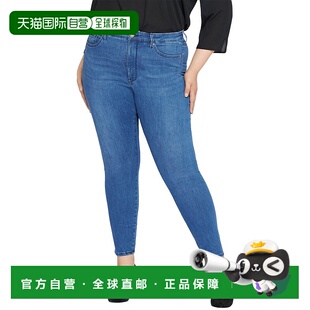 Ami Plus 高腰紧身牛仔裤 蓝色 自营 美国奥莱直发紧身裤 NYDJ