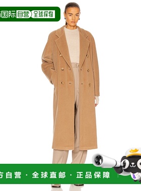 1h可退 香港直邮潮奢 MaxMara 麦斯玛拉 女士 黑色 Madame 大衣 2