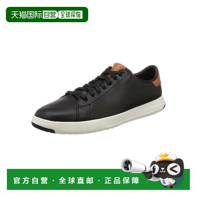 自营Cole Haan男式Grandpro网球时尚运动鞋-黑色/英国棕色 美国奥
