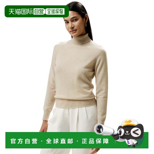 自营lilysilkPure Cashmere Turtleneck Sweater For Women - gre