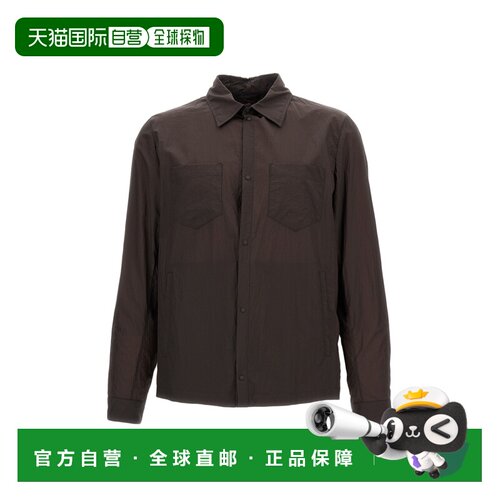 自营herno轻便的技术面料外套，按扣设计-棕色 美国奥莱直发