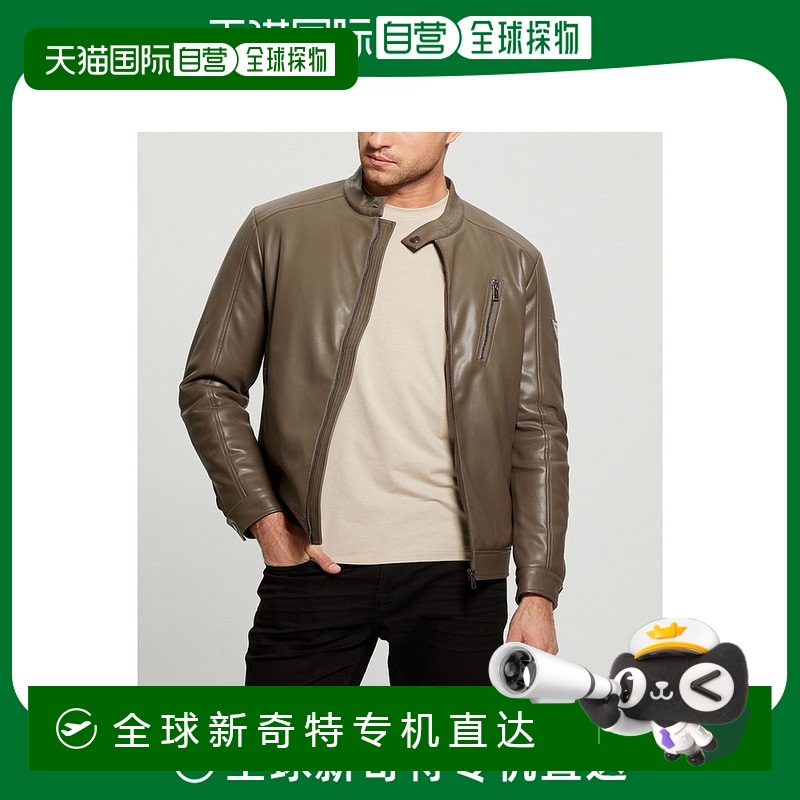 【美国直邮】guess 男士 外套真皮夹克