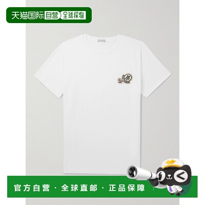 1h可退 美国直邮潮奢 Moncler 盟可睐 男士 Logo-Appliqued 棉针T