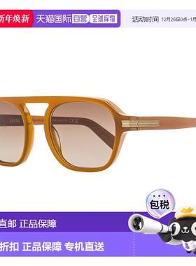 自营 zegna杰尼亚男士极光II太阳镜EZ0241 45F浅棕色51mm-45F 美