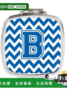 自营 Carolines Treasures CJ1056-BSCM 字母 B 雪佛龙蓝白正品