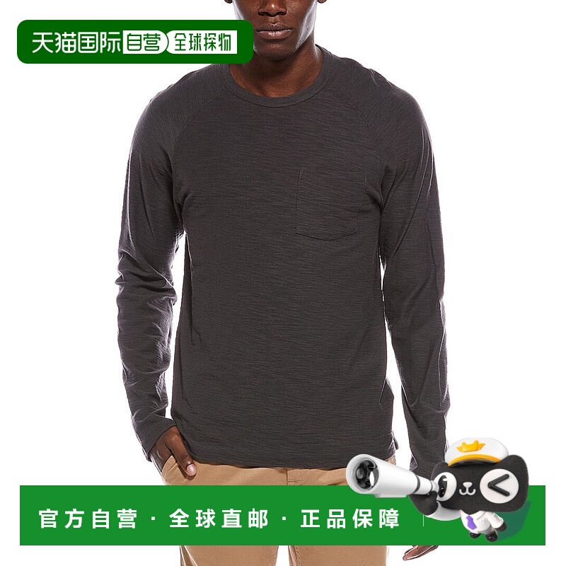 自营Vince Single Pocket Crewneck T-Shirt - gray 美国奥莱直发