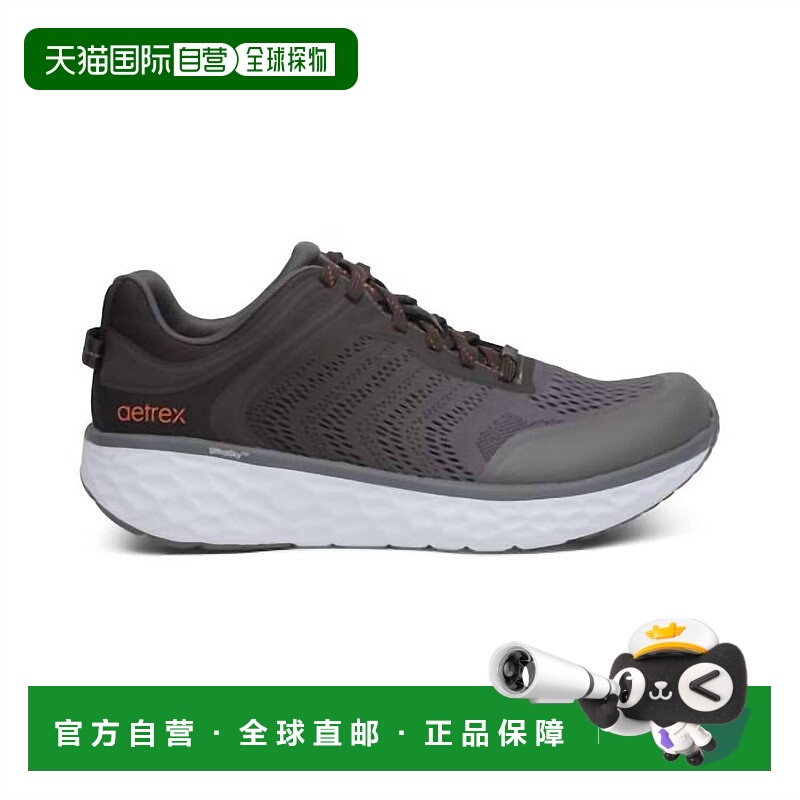 自营aetrex灰色男子Chase Arch支撑运动鞋 美国奥莱直发