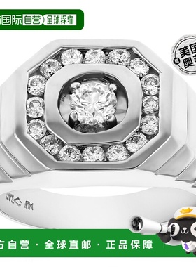 自营 vir jewels1 cttw 男士钻石戒指 14K 白金婚礼订婚新娘风格