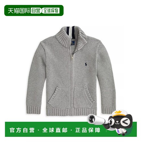 1h可退 【美国直邮】Polo Ralph Lauren 小男孩针织拉链夹克 童装