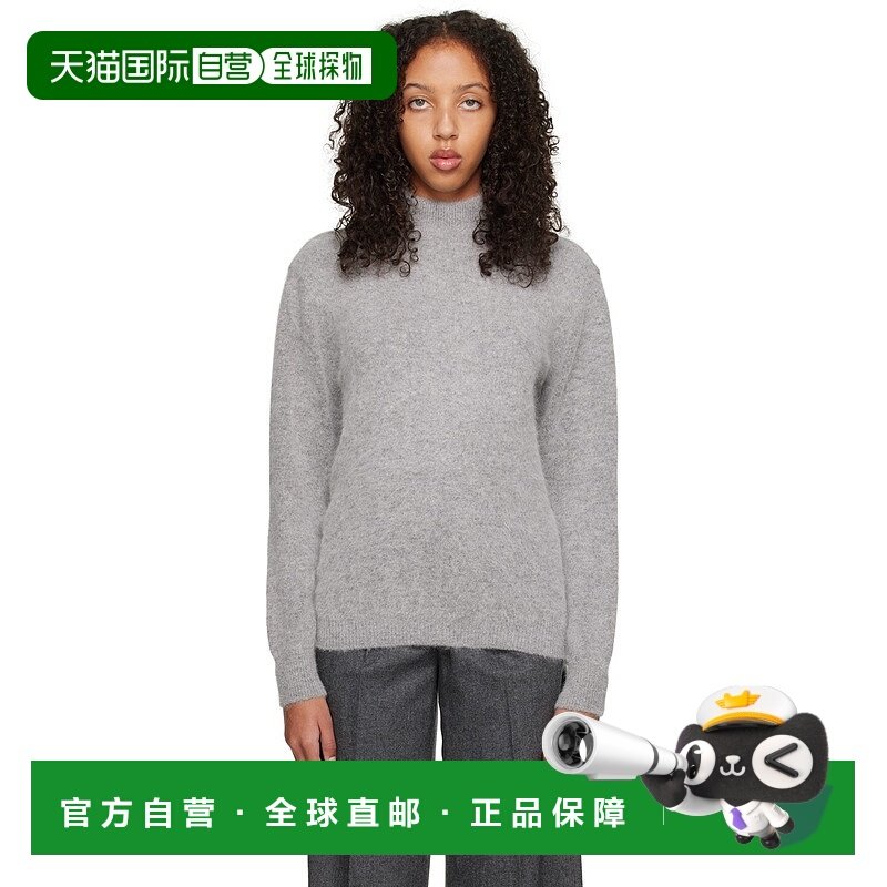 1h可退 香港直邮潮奢 Oct31 女士 灰色小高领毛衣 FW22TOP04