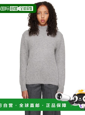 1h可退 香港直邮潮奢 Oct31 女士 灰色小高领毛衣 FW22TOP04针织