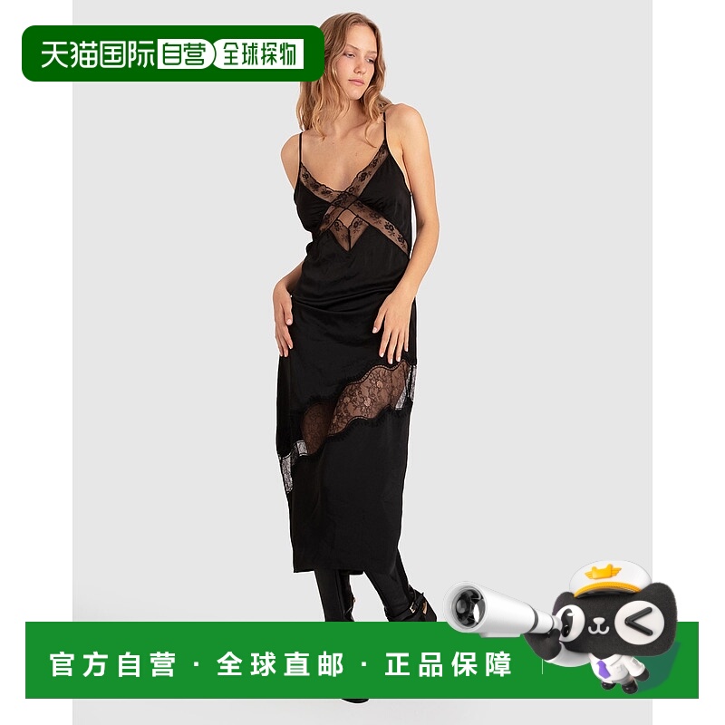 自营 belle & bloom天堂之身蕾丝吊带裙-黑色 美国奥莱直发