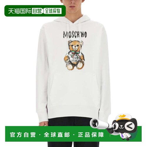自营moschinoTeddy Print Sweatshirt - white 美国奥莱直发卫衣