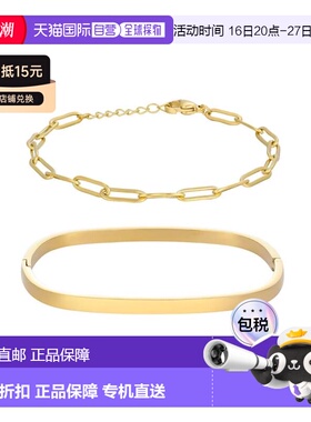 自营adorniaTarnish Resistant 18k Gold Plated Rectangular Cuf