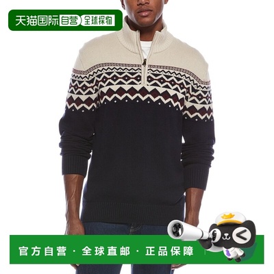 自营WEATHERPROOF VINTAGE Icelandic 1/4-Zip Sweater - blue 美