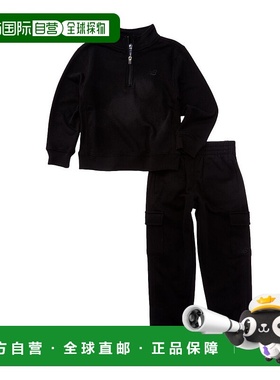 自营 New Balance 2件套套套头衫和慢跑鞋-黑色 美国奥莱直发