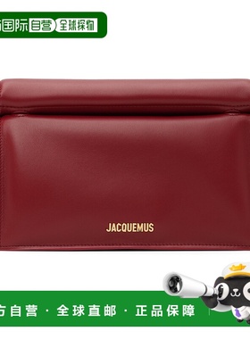 1h可退 香港直邮潮奢 Jacquemus 女士 红色 The Rond Carre 手拿