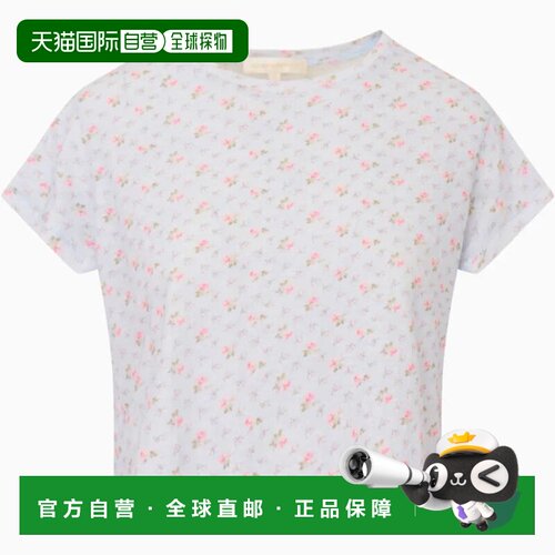 自营LoveShackFancy女士甜心Rubin短款t恤，Chapparal蓝色-chappa