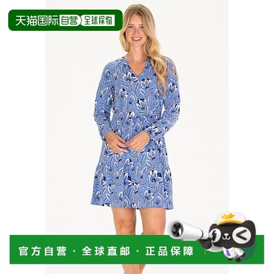 自营duffield lane蓝色花朵中的Meredith连衣裙-浅蓝色 美国奥莱