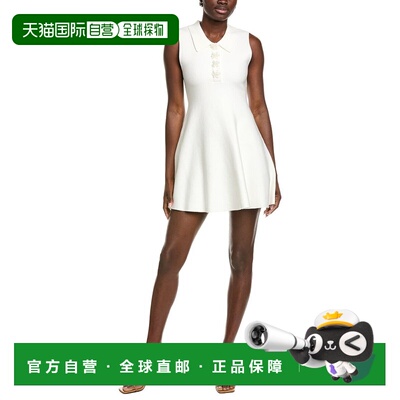 自营Endless Rose Pearl Bow Flare Knit Dress - white 美国奥莱
