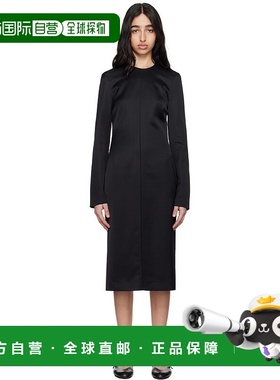 1h可退 香港直邮潮奢 TOTÊME 女士 黑色 Lean Satin 连衣裙 252WR