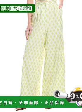 自营 AMUR Meri阔腿长裤-绿色 美国奥莱直发休闲裤阔腿裤