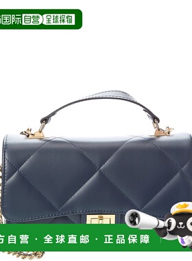 自营persaman new yorkPersaman纽约Cora16绗缝皮革背包-蓝色 美