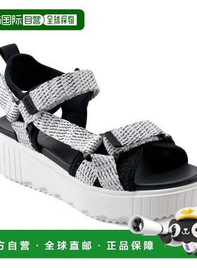 自营Earth Alana Sandals Women's White Black Adjustable Strap