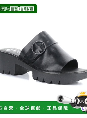 自营FLY London Eple 皮革穆勒鞋 - 黑色 厚底鞋女鞋美国直发奥莱