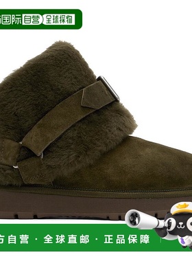 1h可退 【美国直邮】Burberry 巴宝莉 绿色绒面革羊毛皮 Chubby