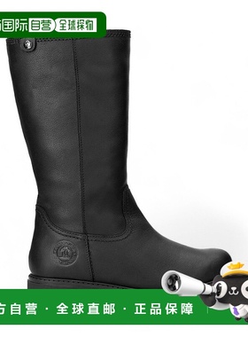 自营 Panama Jacks女式黑色Bambina B60皮靴-黑色 美国奥莱直发