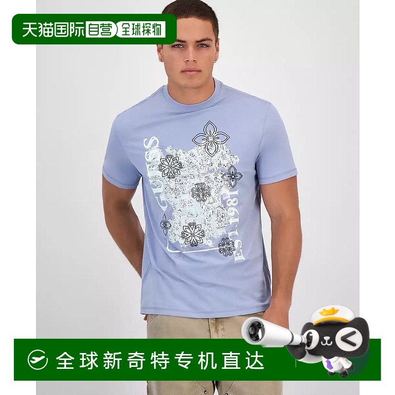 1h可退 【美国直邮】guess 男士 上装T恤短袖