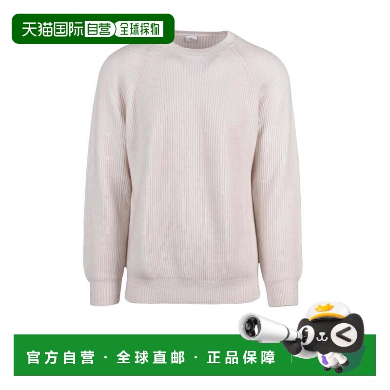 自营eleventy罗纹羊绒毛衣，插肩袖和现代版型-白色 美国奥莱直发