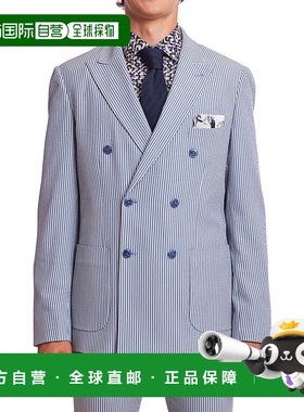 自营 paisley & gray佩斯利和灰色Soho修身夹克-蓝色 美国奥莱直