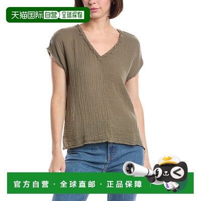自营Michael Stars Draya v领t恤-olive 美国奥莱直发