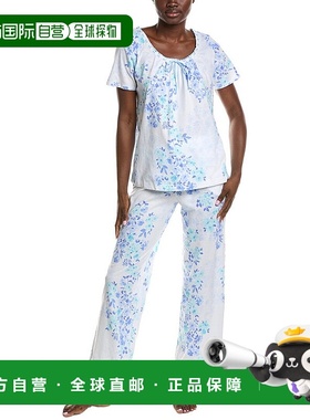 自营 Carole Hochman 2件长睡衣套装-蓝色 美国奥莱直发裤子