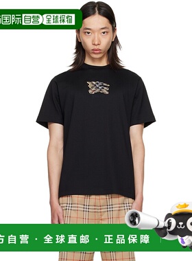 1h可退 香港直邮潮奢 Burberry 巴宝莉 男士 黑色 EKD Check Cott