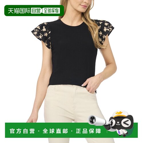 自营CeCe针织上衣-黑色 美国奥莱直发女装