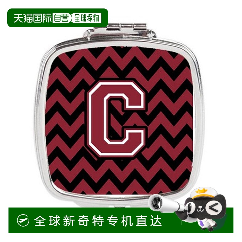 自营Carolines Treasures CJ1052-CSCM 字母 C 雪佛龙石榴石和黑