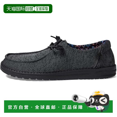 自营Hey Dude Wendy Sox 40078-0xj女士黑色Moc脚趾休闲鞋MEW1739