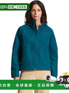 自营 The North Face Camden夹克女式蓝色软壳全拉链连帽ERK1330-
