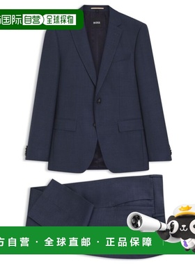 自营bossTwo-piece slim-fit suit in virgin wool and silk - li