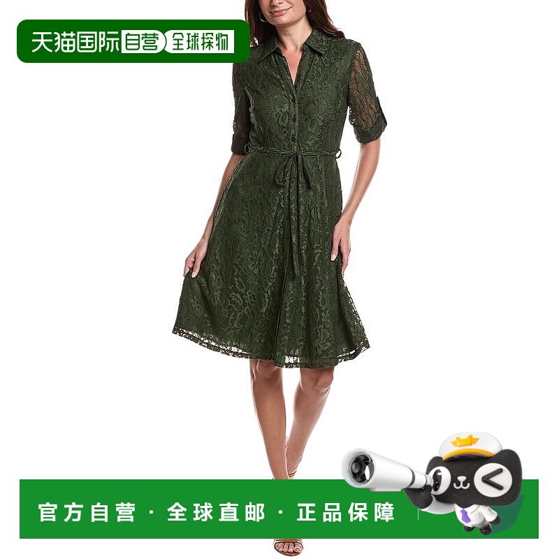 自营Nanette Nanette Lepore蕾丝迷笛连衣裙-绿色 美国奥莱直发
