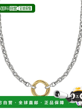 自营 Ross-Simons 纯银和 14kt 黄金多圈罗洛链项链 - 16 英寸 美