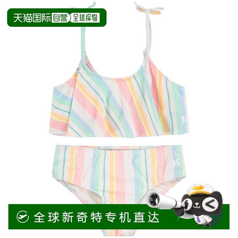 1h可退 【美国直邮】hurley 儿童 分体泳装泳衣比基尼上衣