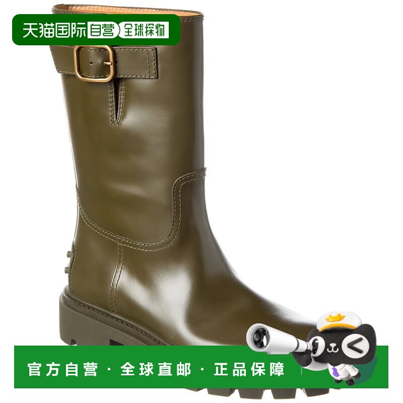 自营TOD's皮靴-绿色 美国奥莱直发中筒靴