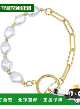自营 Adornia 链扣珍珠手链 - 白色 美国奥莱直发金属简约