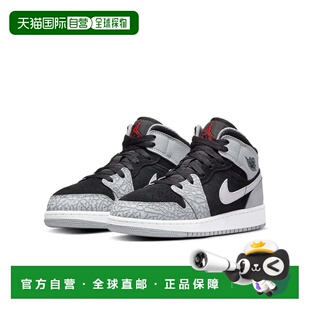 自营Nike Air Jordan 1 Mid SE DM6216-016 Sneaker Kids US  Bla