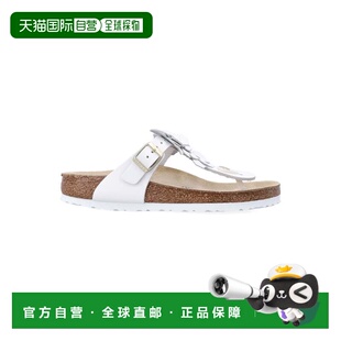 自营birkenstock吉萨花卉贴花皮凉鞋-棕色 美国奥莱直发
