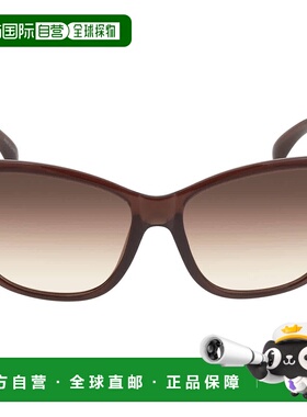 自营Calvin Klein Brown Gradient Square Ladies Sunglasses CK1